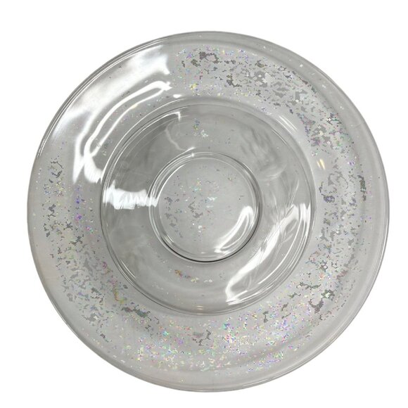 Set Of 2 Vintage Clear Glass Plates C243 - Picture 1 of 7